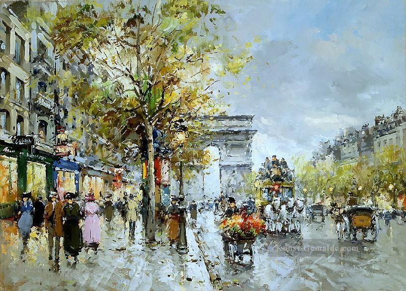 yxj053fD Impressionismus Straßenszene Paris Ölgemälde